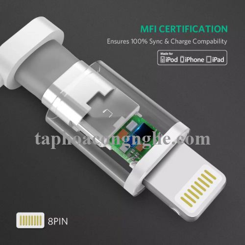 Ugreen 20747 0.5M màu Trắng Cáp sạc đa năng USB sang MicroUSB + Lightning US165 30020747